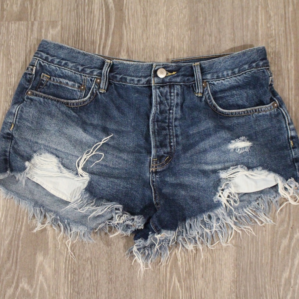 Cut off free people denim shorts